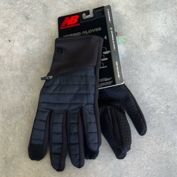 New Balance Black Hybrid Gloves - Picture 1 of 4